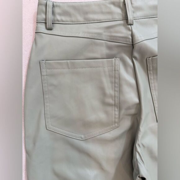 NWOT ZARA FAUX LEATHER STRAIGHT LEG PANTS - Picture 7 of 9